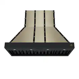 Forno Appliances - 48 inches - Externally Vented - Wall Range Hood - Black/Copper