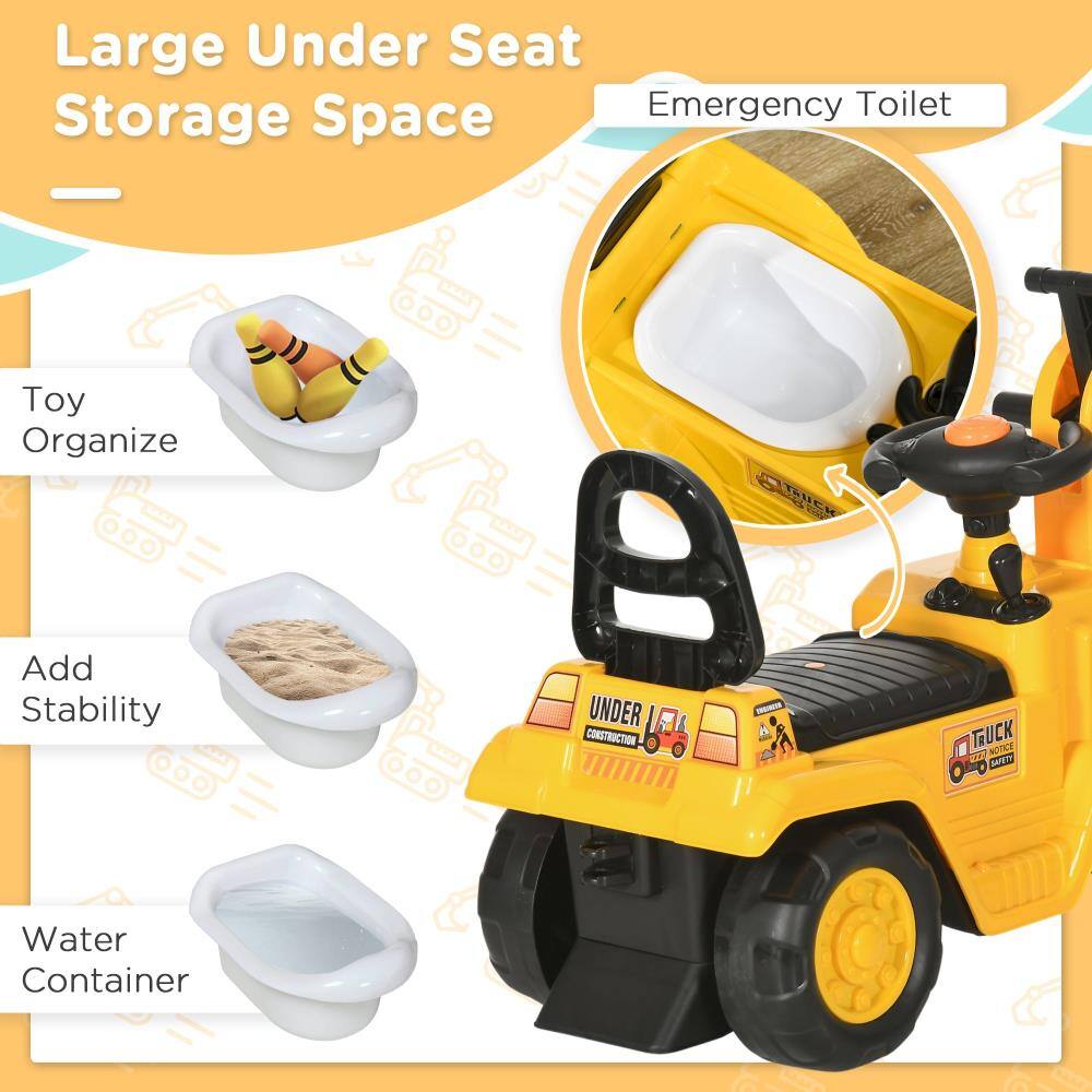 Large Under Seat Storage Space

- Toy Organize
- Add Stability
- Water Container

Emergency Toilet

UNDER CONSTRUCTION
TRUCK SAFETY