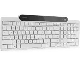 Lenovo - 800 Self-Charging Bluetooth Keyboard - White