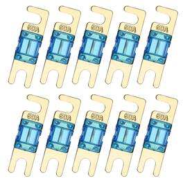 Unique Bargains - 10pcs 60A 125V Mini ANL Fuse Replacement, Electrical Protection Blade Fuse for Automotive Marine Audio Video System - Blue