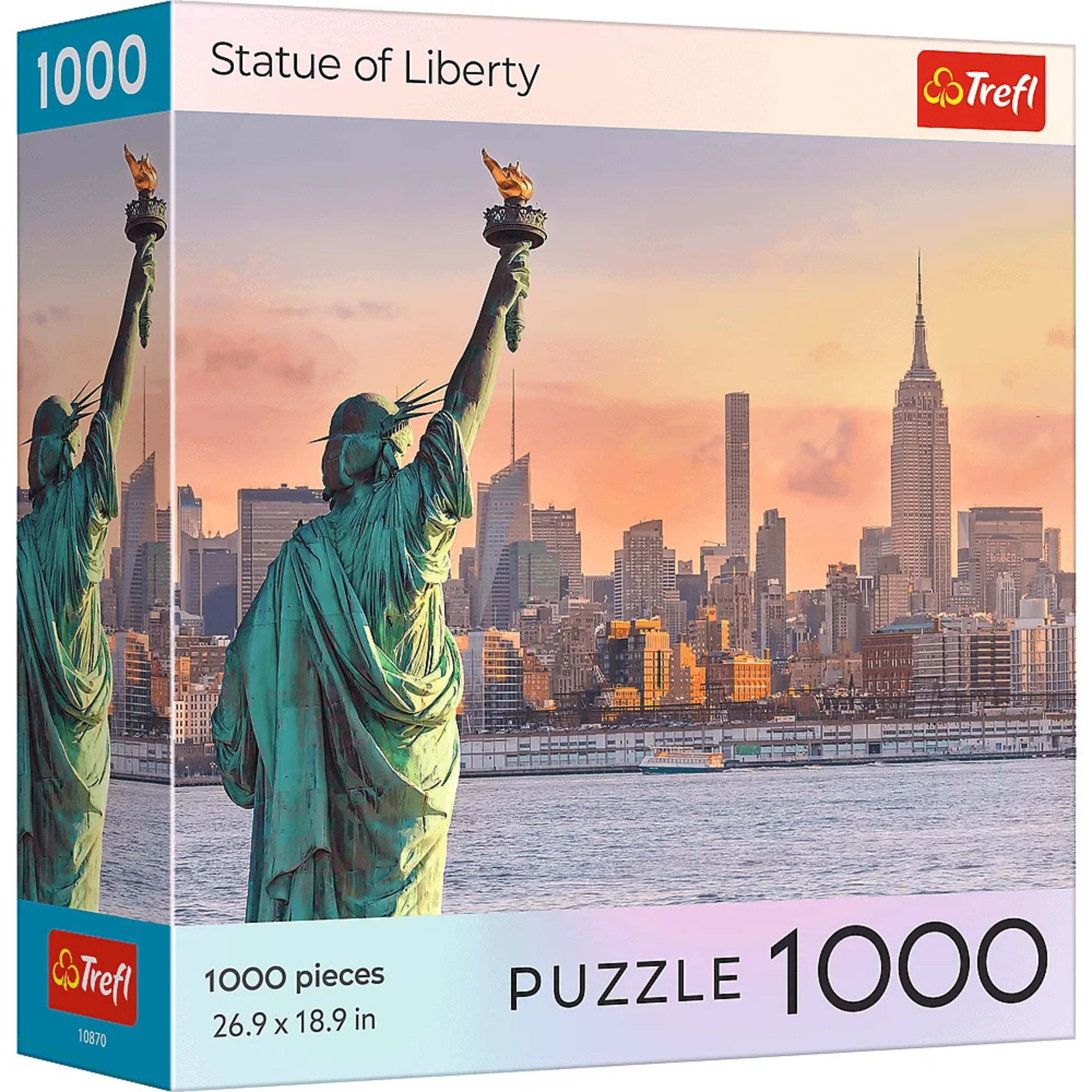 1000 Statue of Liberty  
Trefl  
10870  
1000 pieces 26.9 x 18.9 in  
PUZZLE 1000