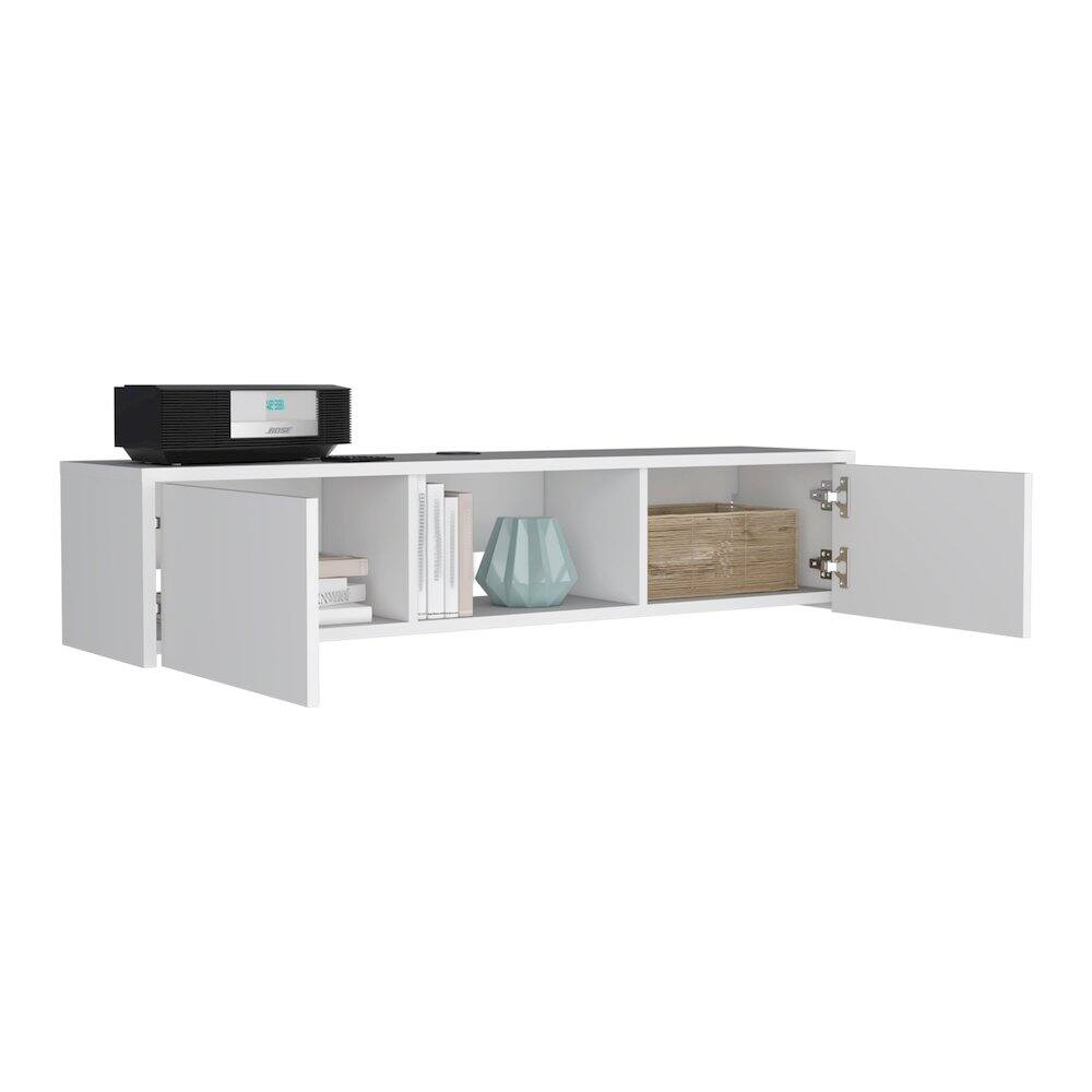 Alt View 1. TuHome - Glen Floating TV Stand White MDF - White.