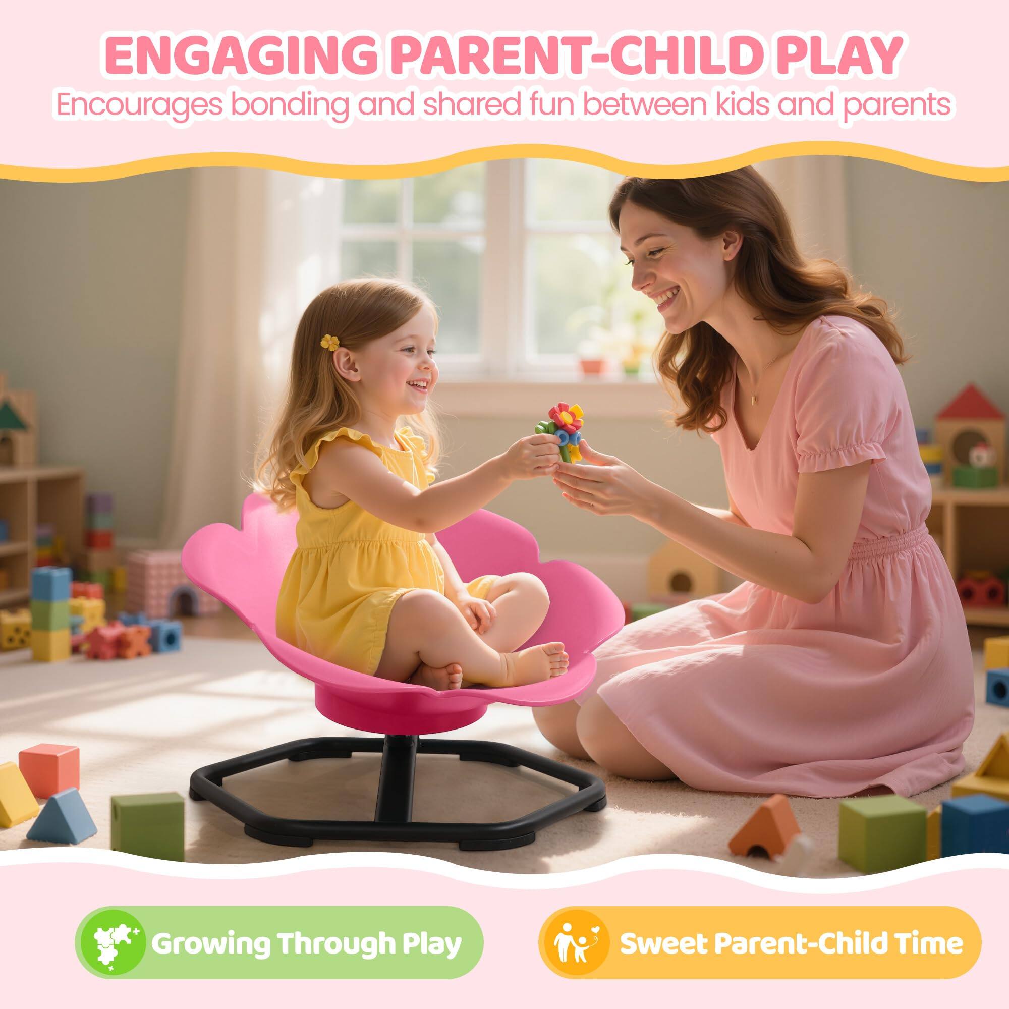 ENGAGING PARENT-CHILD PLAY  
Encourages bonding and shared fun between kids and parents  

Growing Through Play  
Sweet Parent-Child Time