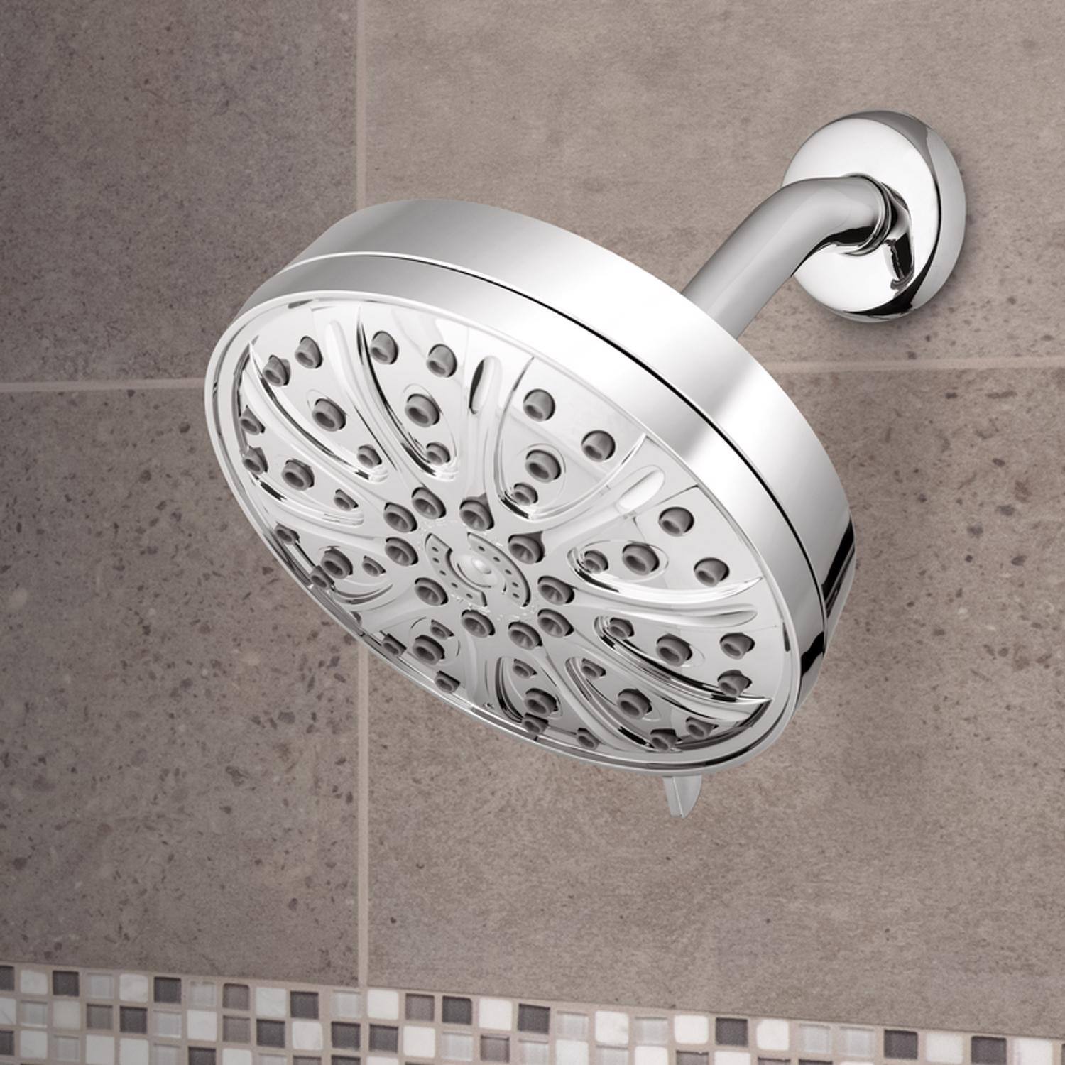 Back. Waterpik - Waterpik Drencher PowerPulse Massage Chrome 6 settings Wallmount Showerhead 1.8 gpm - Chrome.