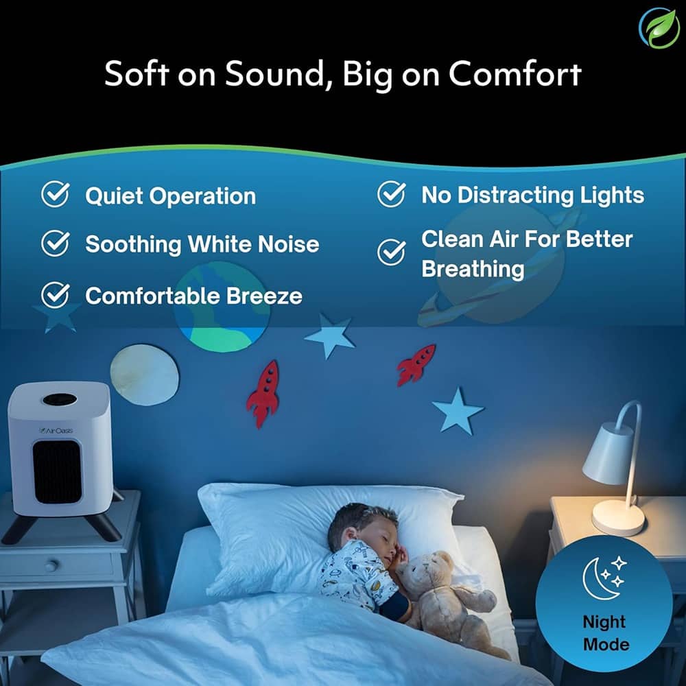 MOSZAR LLC - iAdaptAir 2.0 HEPA Air Purifier, WiFi, 1,325 Sq Ft, Reduces Viruses, Dust, Smoke