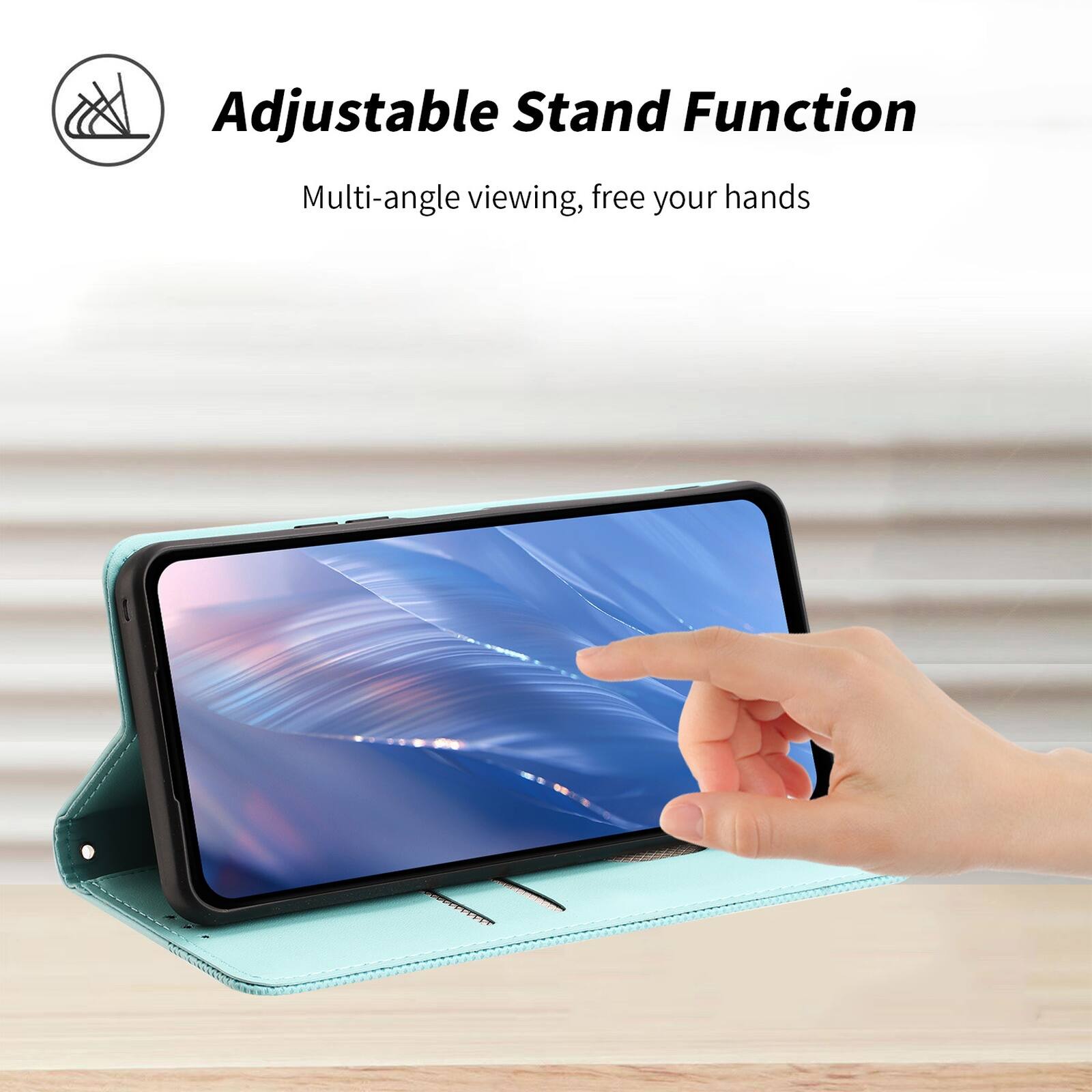 Adjustable Stand Function  
Multi-angle viewing, free your hands