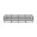 Front. Burrow - Modern Field 4-Seat Sofa - Fog.