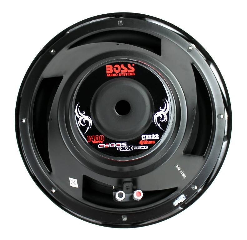 BOSS AUDIO SYSTEMS  
CX122  
1400 WATTS  
4 Ohms  
CHAOS THEME  
MADE IN CHINA