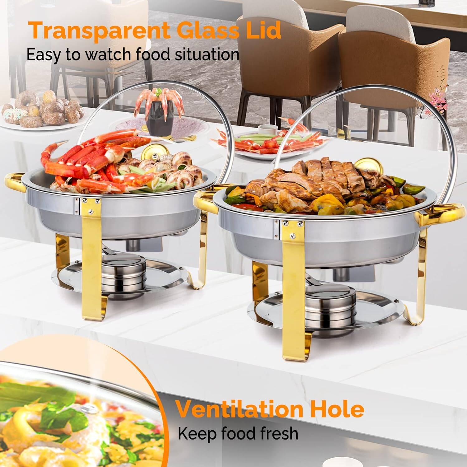 Transparent Glass Lid  
Easy to watch food situation  

Ventilation Hole  
Keep food fresh