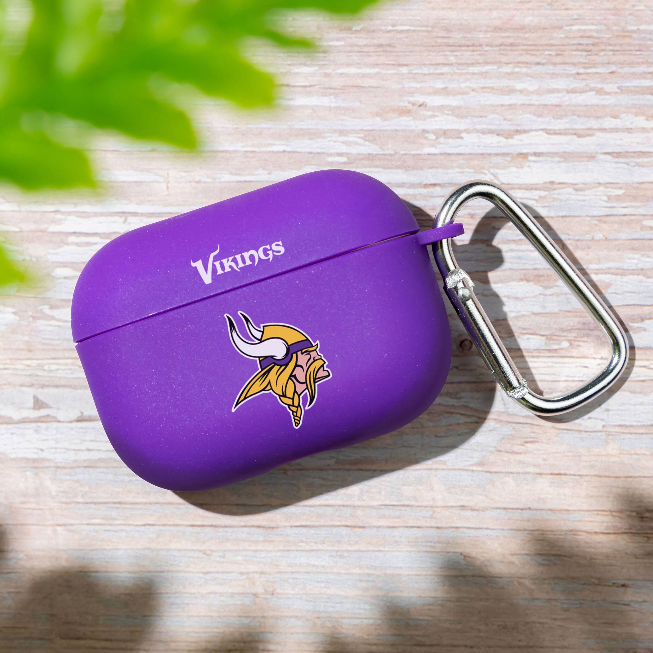 Alt View 2. Artinian - Minnesota Vikings AirPods Pro Silicone Case Cover - Purple.