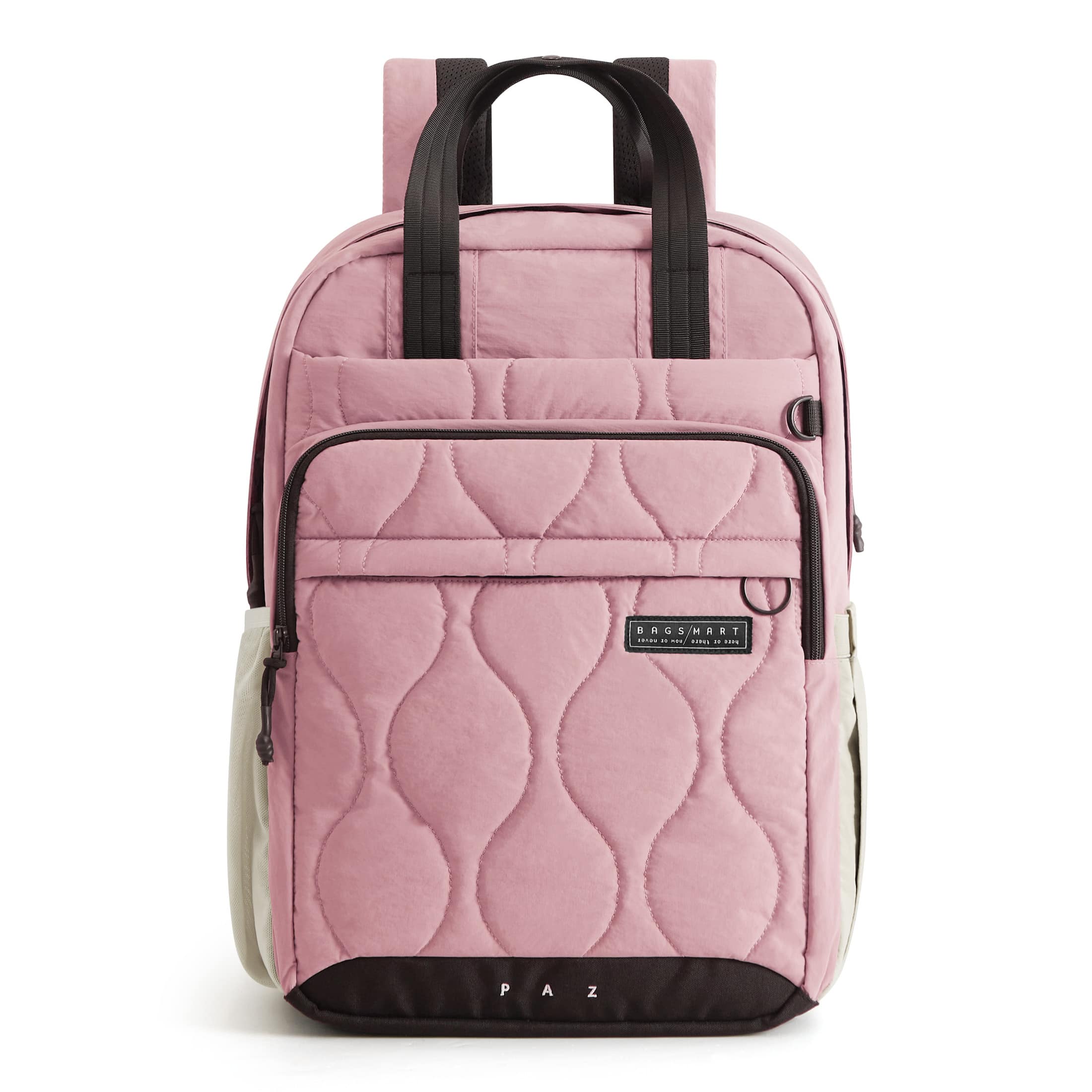 Bagsmart - Paz 28L Quilted Travel Backpack Water-Repellent Daypack with 15.6 Inch Laptop Compartment for Work School - Pink price history on PriceWatchPro