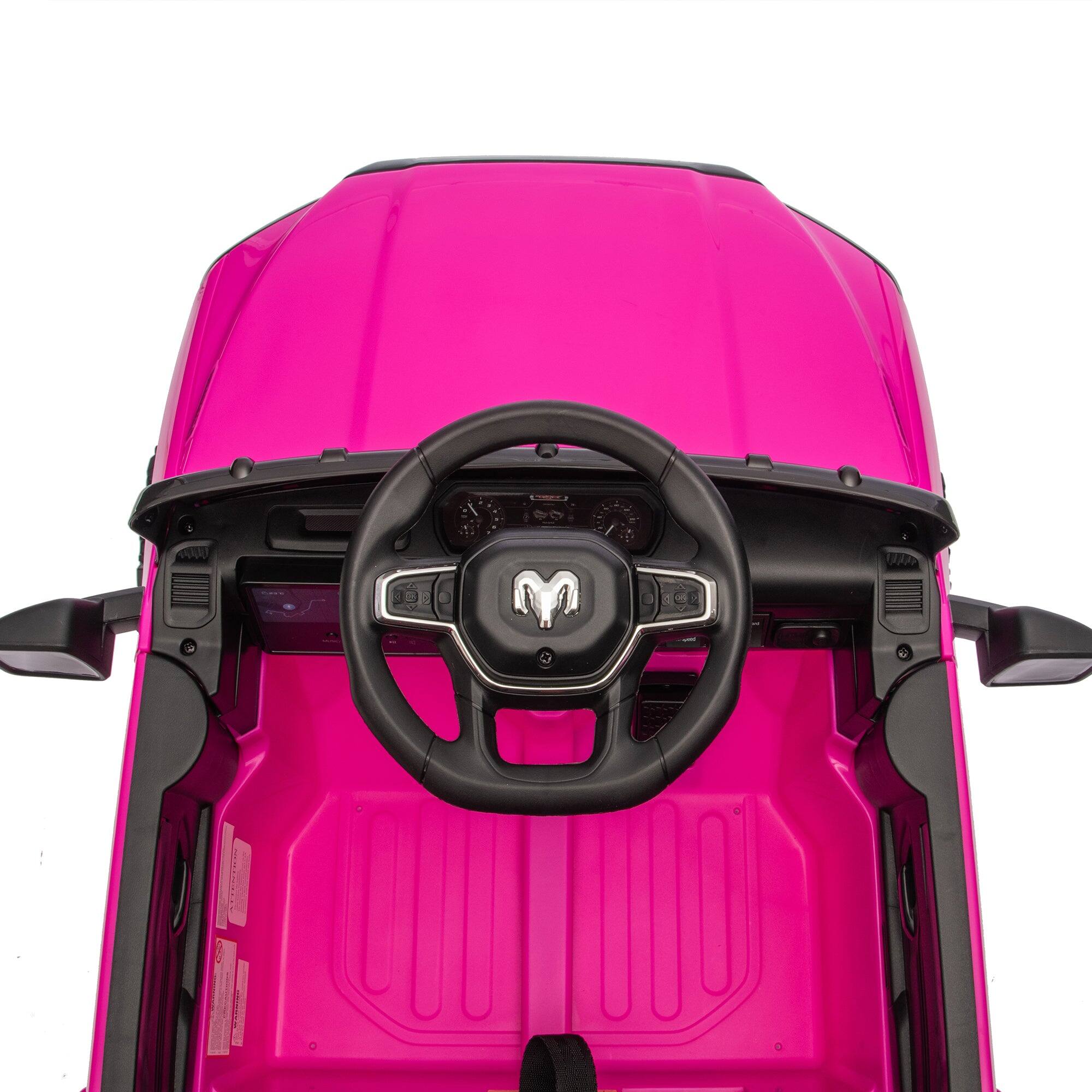 Alt View 2. Boyel Living - 3+ Pink 12V Kids Ride On UTV with Parents Remote Control Twin 25W Motors 4Wheel - pink.