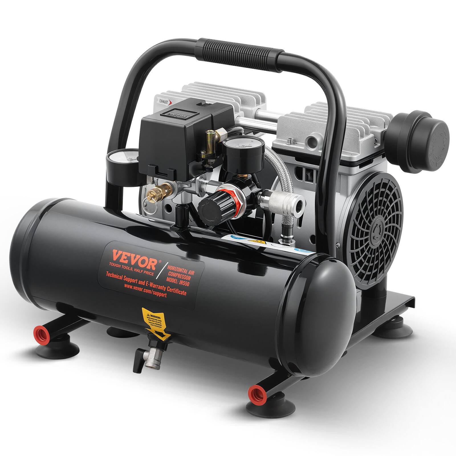 EXHALET SHOPPER

VEVOR TOUGH TOOLS, HALF PRICE HORIZONTAL AIR COMPRESSOR  
MODEL: E-JRS50  
www.vevor.com  
Technical Support and E-Warranty Certificate