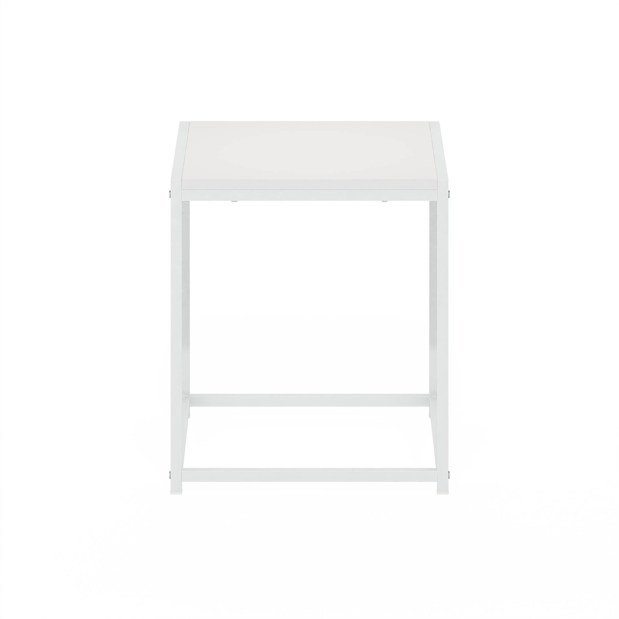 Alt View 5. Furinno - CAMNUS Night Stand, Metal Frame Nightstand, Toolless Side Table, End Table, Bedside Table - Solid White/White.