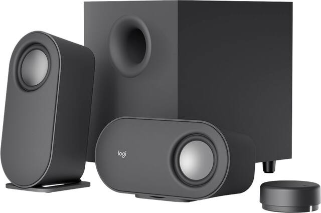 Logitech - Z407 2.1 Bluetooth Computer Speaker System with Wireless Control (3-Piece) - Black