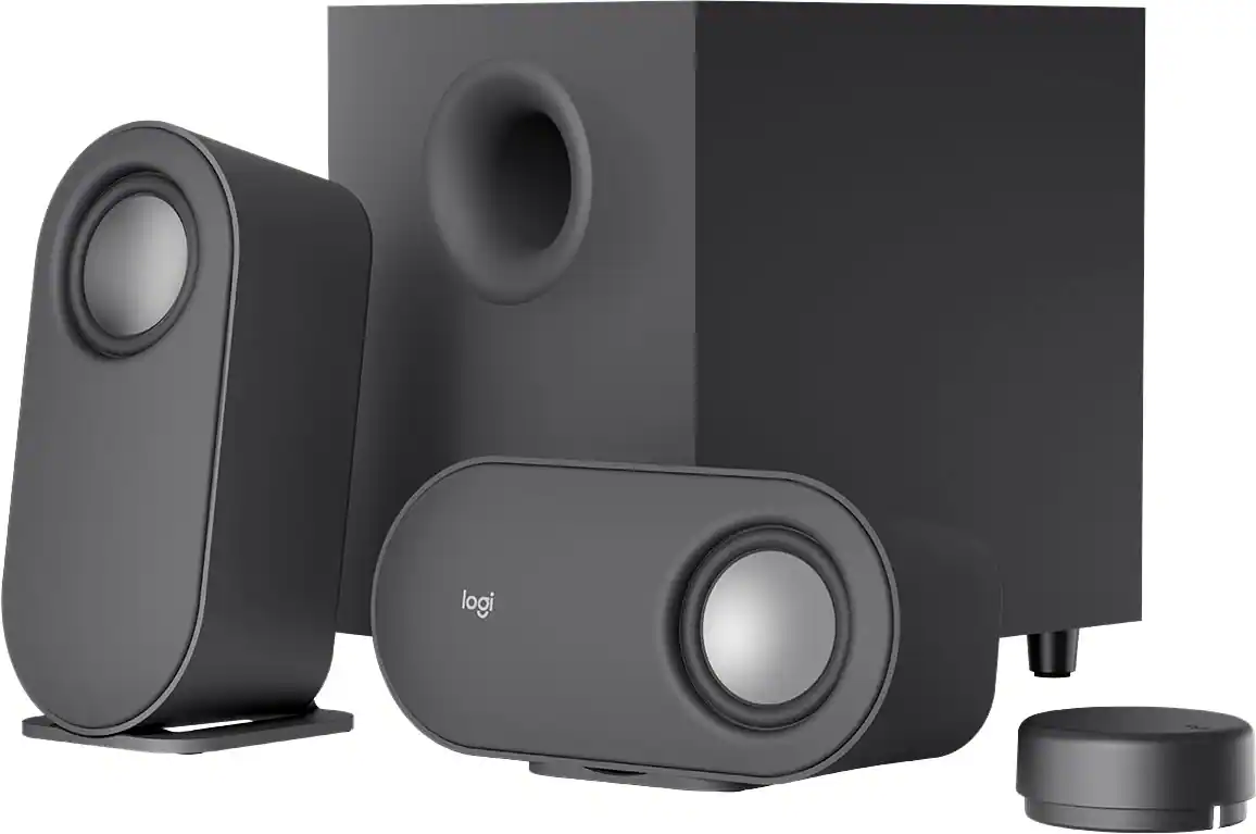 Logitech - Z407 2.1 Bluetooth Computer Speaker System with Wireless Control (3-Piece) - Black