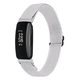 StrapsCo - Comfort Stretch Band Nylon Watch Strap For Fitbit Inspire 2 - Fog