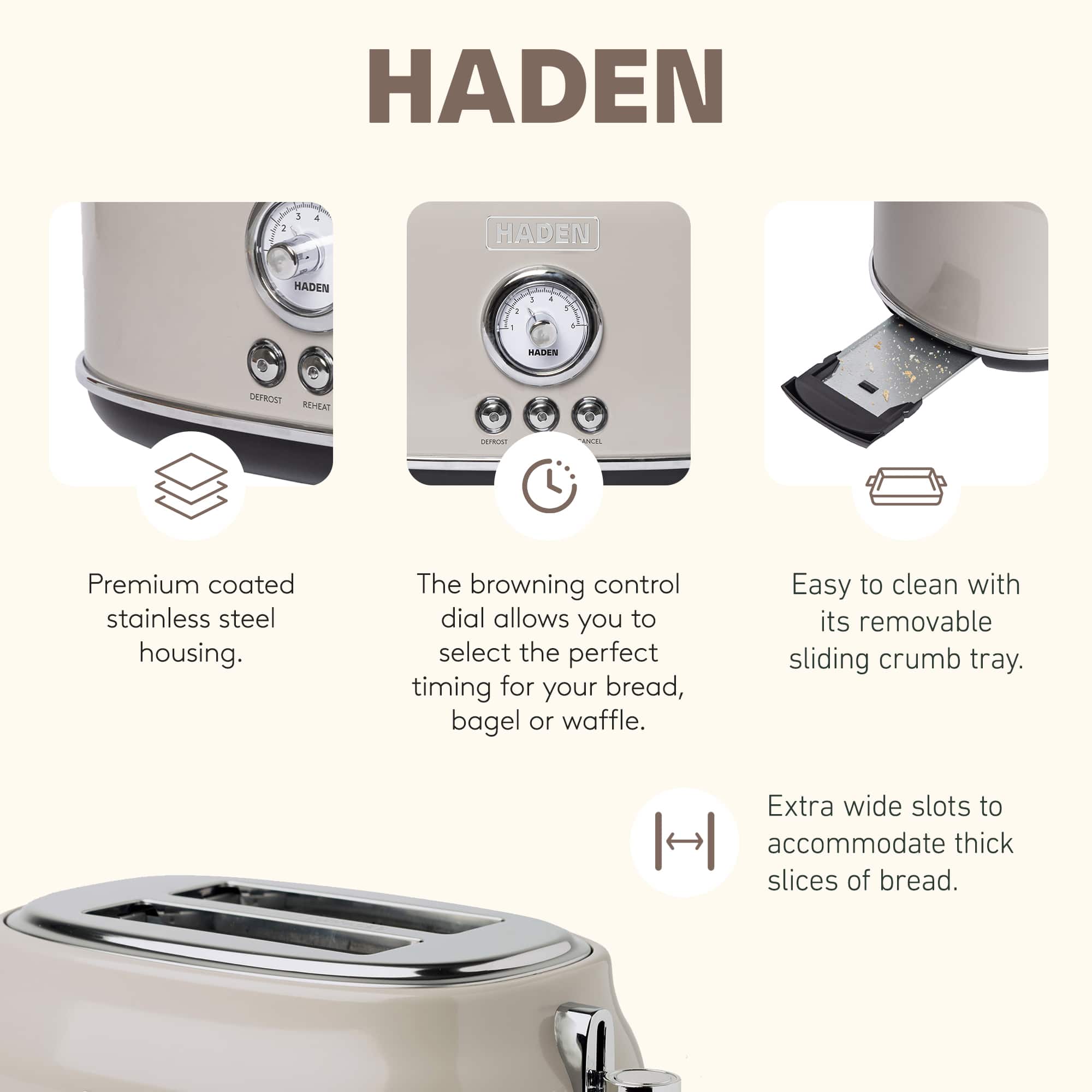 Haden 12 Cup Coffee Maker & Dorset 2 Slice Wide Slot Toaster