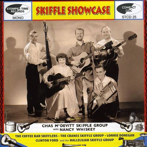 STOMPER TIME COMPACT RECORDS SKIFFLE SHOWCASE DISC MONO STCD 25  
CHAS M'DEVITT SKIFFLE GROUP WITH NANCY WHISKEY THE COFFEE BAR SKIFFLERS THE CRANES SKIFFLE GROUP - LONNIE DONEGAN CLINTON FORD and the HALLELUJAH SKIFFLE GROUP