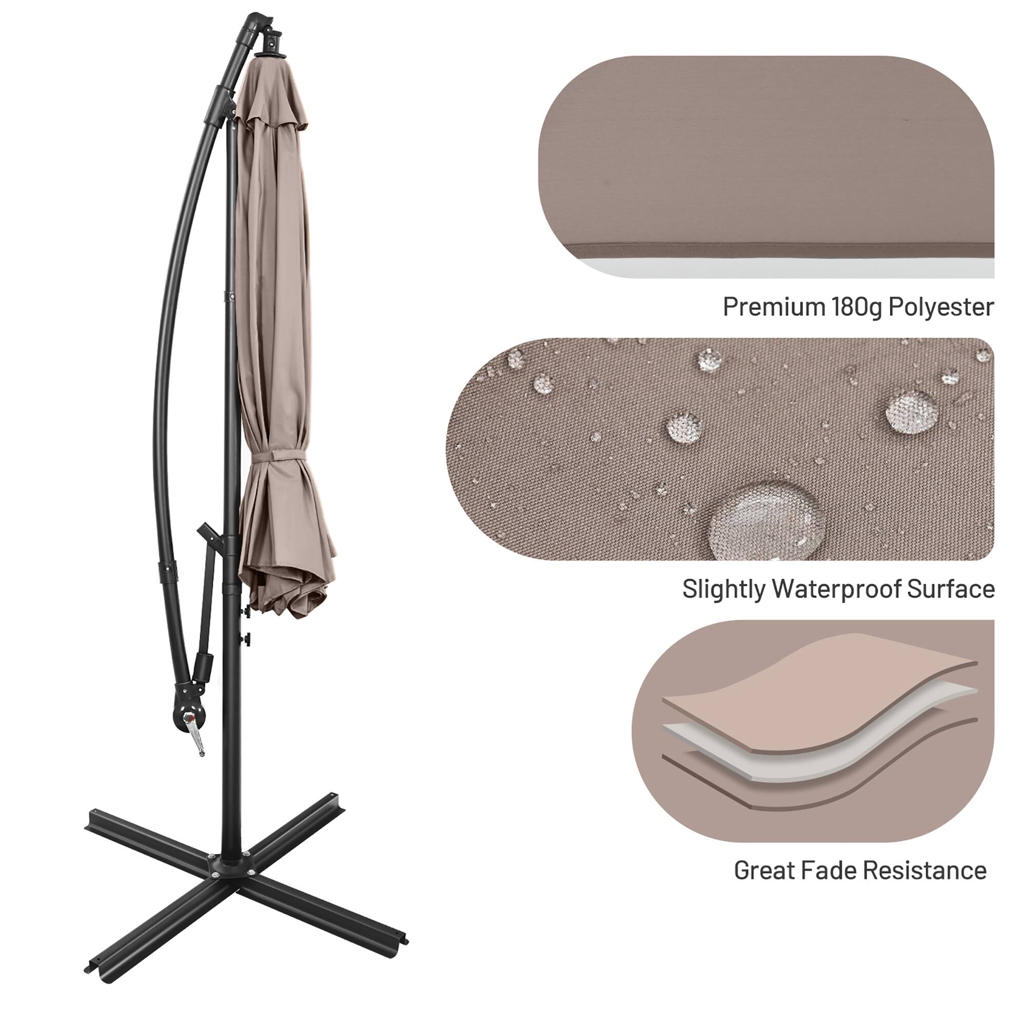 Premium 180g Polyester Slightly Waterproof Surface Great Fade Resistance