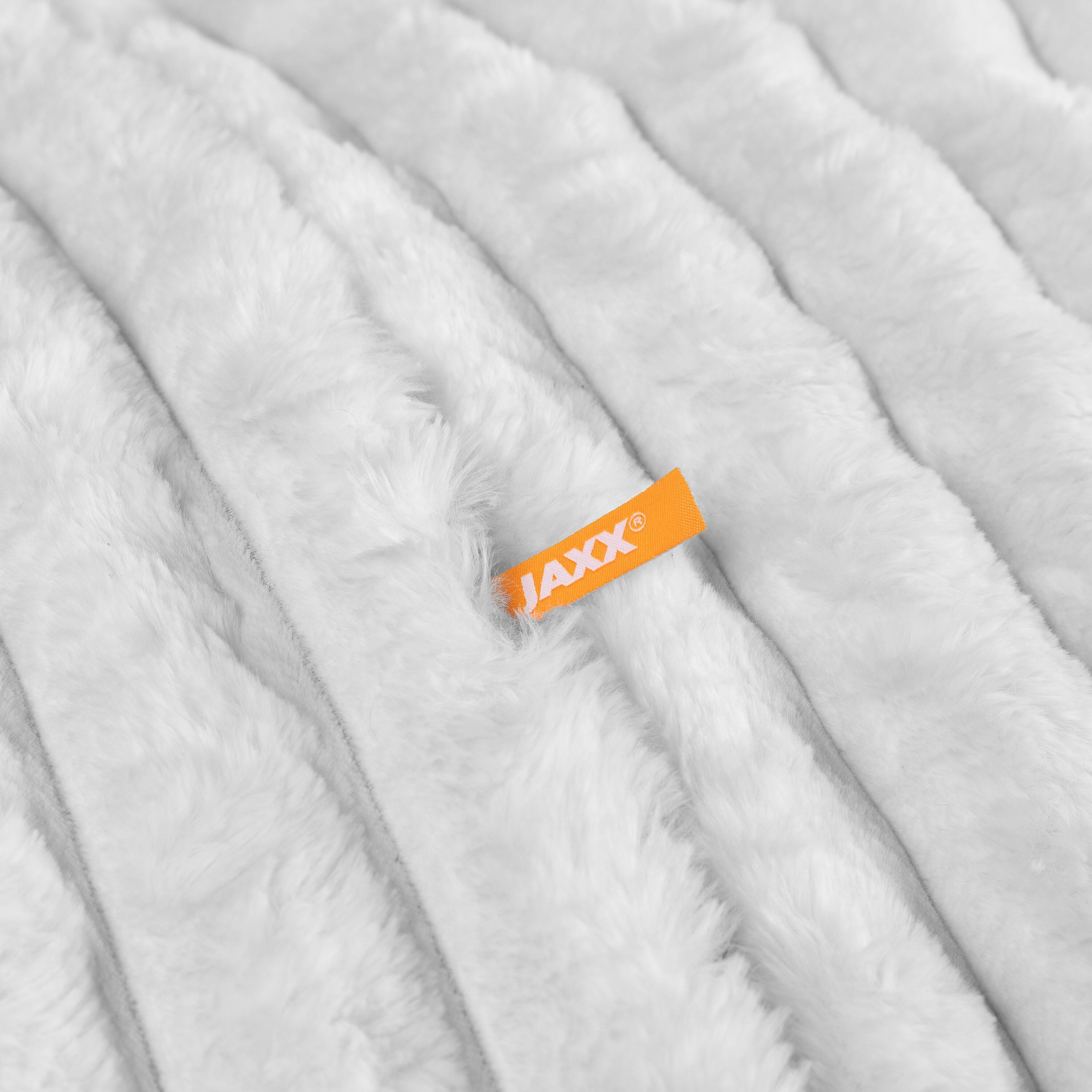 Alt View 1. Jaxx - Jaxx Saxx 4ft - Large Round Bean Bag for Adults - Made in the USA - Luxuriously Soft Plush Faux Fur, Grey - Faux Fur Grey.