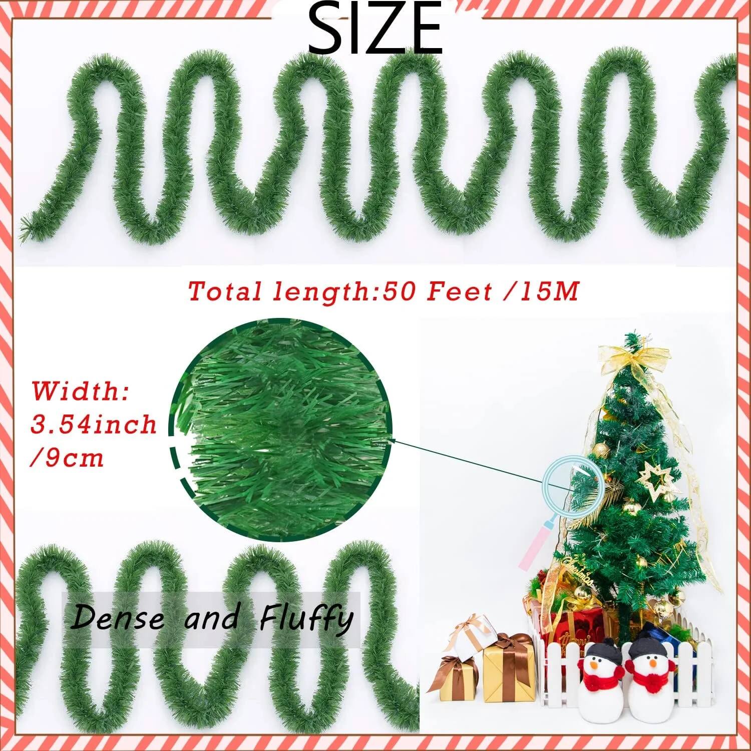 SIZE

Total length: 50 Feet / 15M

Width: 3.54 inch / 9cm

Dense and Fluffy
