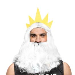 Seeing Red - Triton Wig Adult Costume Accessory - One Size - White