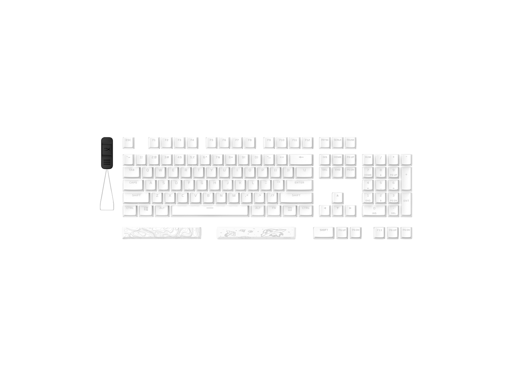 HyperX - Pudding Keycaps 2 - Full Key Set - PBT - (US Layout) - White price history on PriceWatchPro