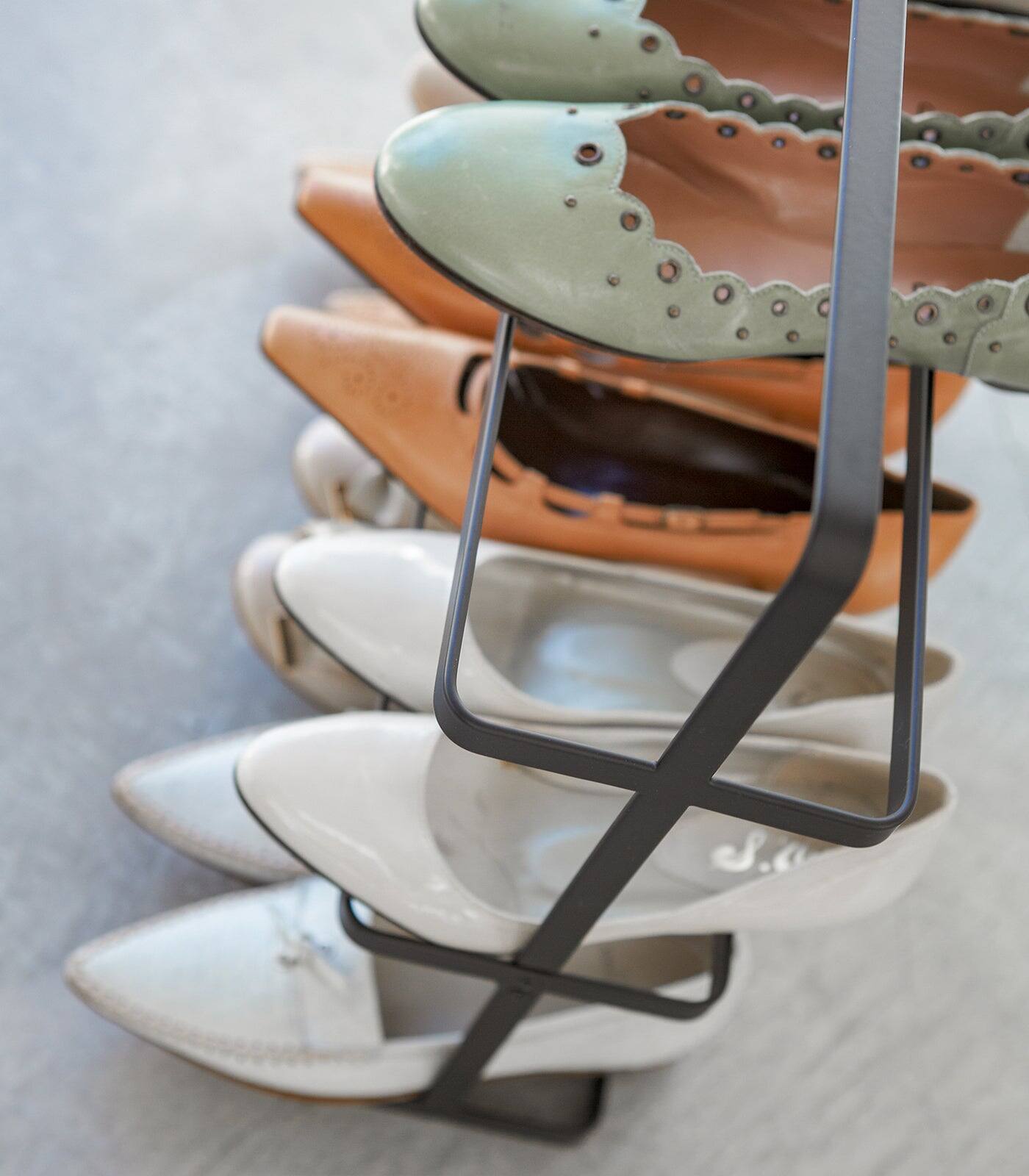 Alt View 4. Yamazaki Home - Shoe Rack (18" H)  - Steel - Black.