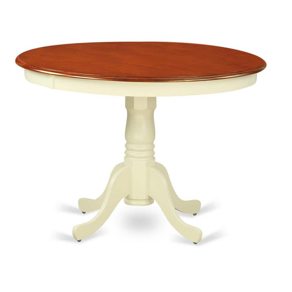 FurniFact - Small Round Kitchen Table for Dining Room with Classic Wooden Finish - Buttermilk & Cherry price history on PriceWatchPro