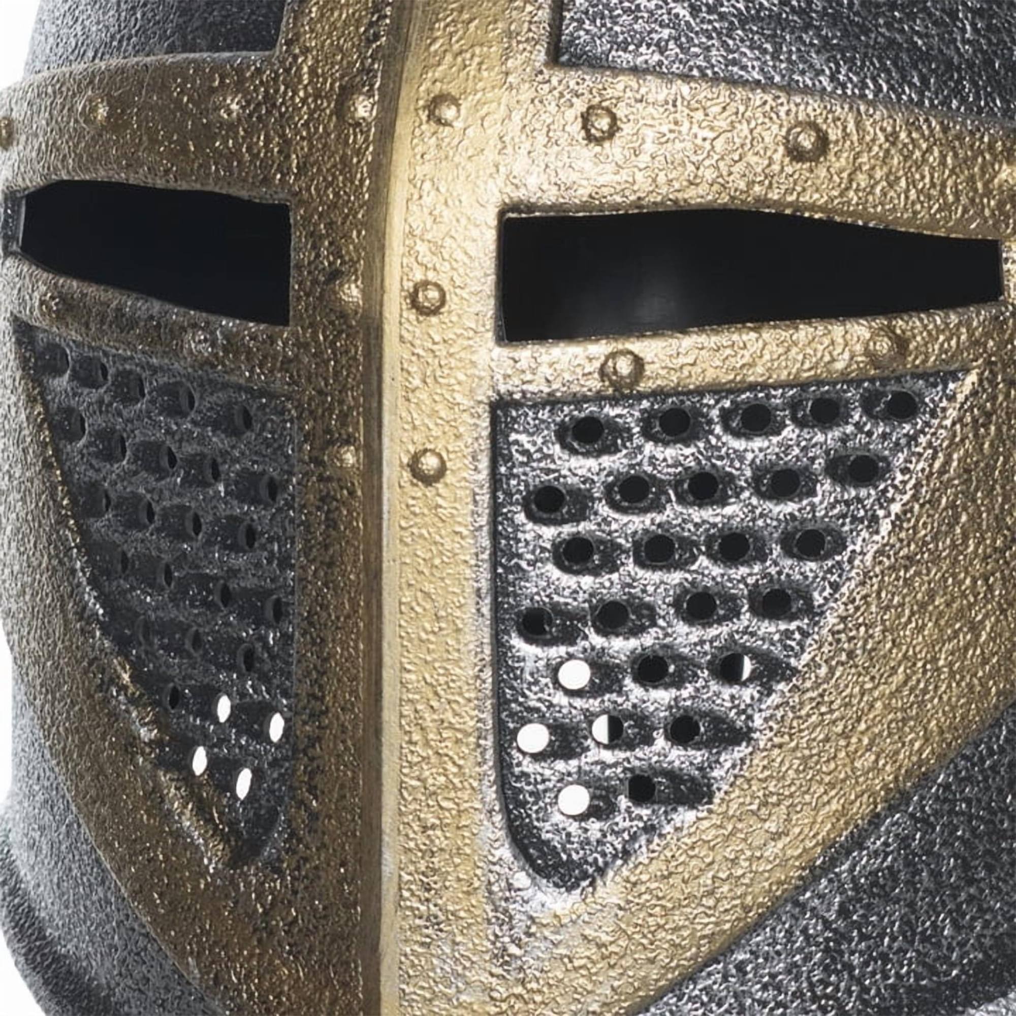 Alt View 1. Underwraps - Medieval Crusader Bucket Helmet Adult Costume Accessory - Black.