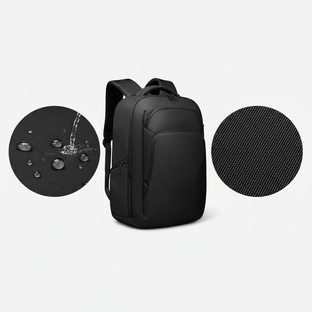 Back. ZUQIETA - ZUQIETA 0L Daypack for 17.3" Laptop - Water-Resistant with USB Charging Port - Black.