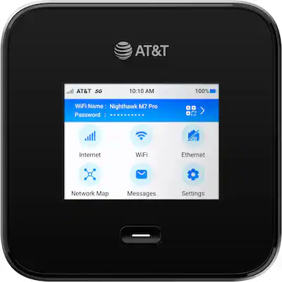 NETGEAR Nighthawk M7 Pro WIFI 7 Mobile Hotspot Black (AT&T) MR7400 ...