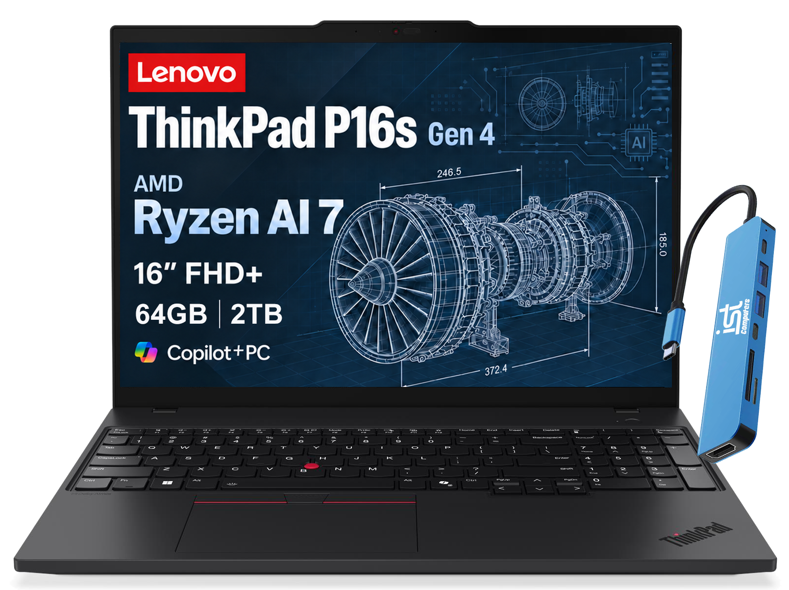 Lenovo ThinkPad P16s Gen 4 246.5 AMD Ryzen AI 7 16" FHD+ 64GB 2TB Copilot+PC 372.4

AI 185.0

ist Computers

11 Q
W
E
R
T
Y
U
I
O
P
A
S
D
F
G
H
J
K
L
Z
X
C
V
B
N
M