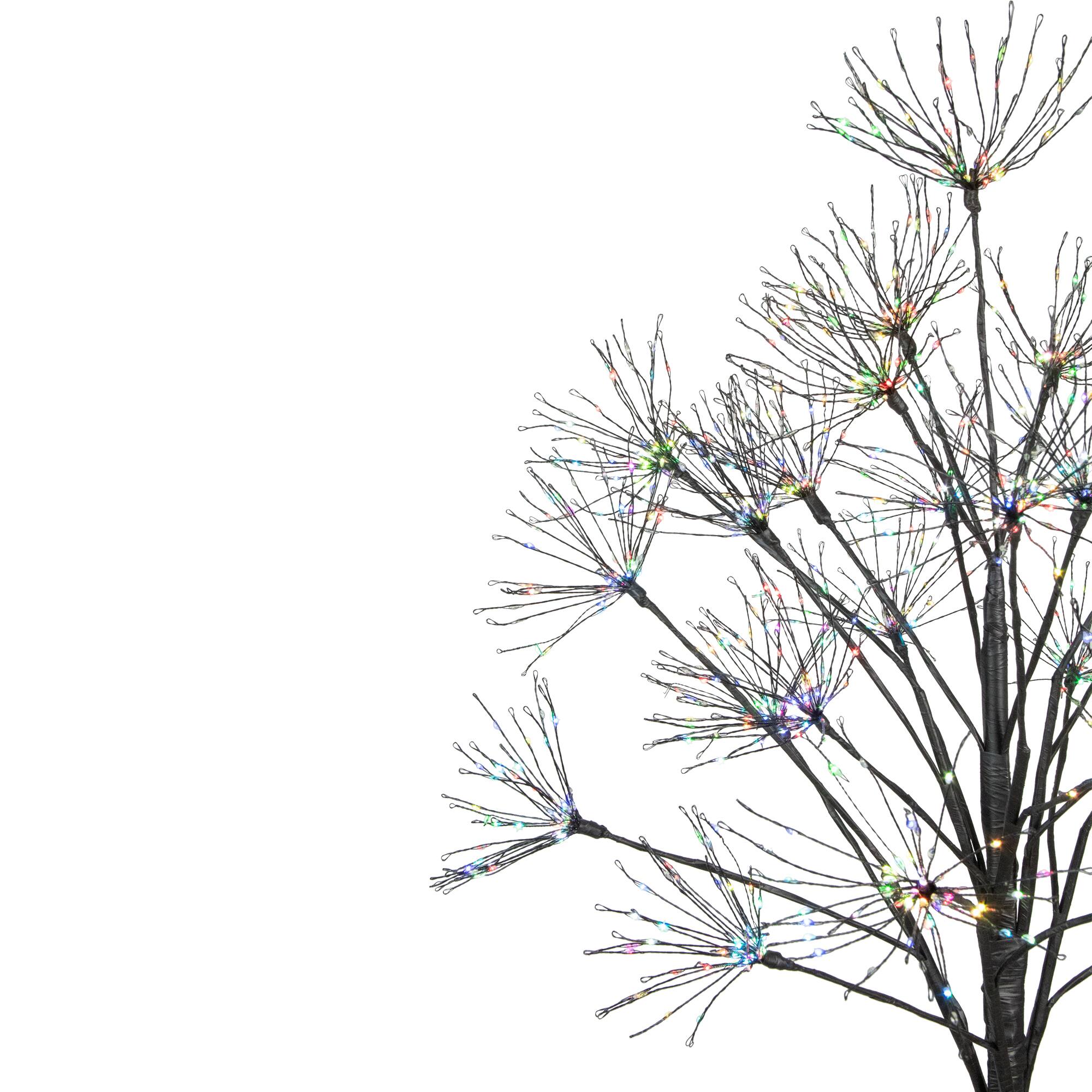 Alt View 1. Northlight - 5' LED Lighted Christmas Fireworks Tree, Multi-Color Lights - Black.