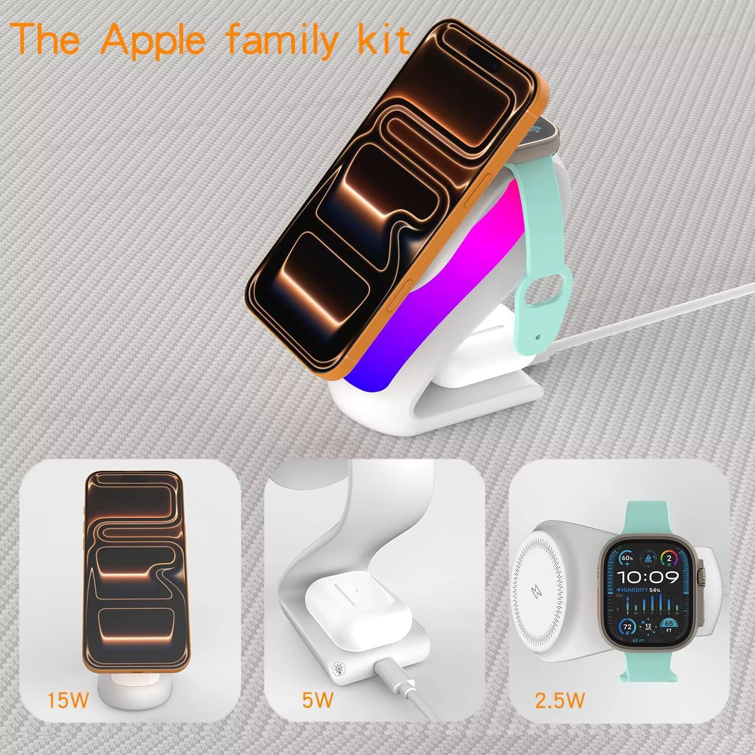 The Apple family kit

15W
5W
2.5W

60% 2 10:09 MTM 72 ads 1 d0s 55"