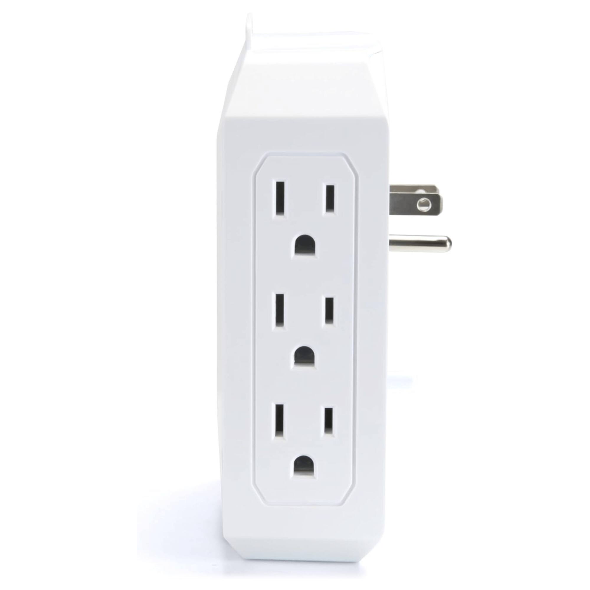 Alt View 5. Emerson - 6-Outlet + USB Wall Charger with Surge Protection and LED Lighting.