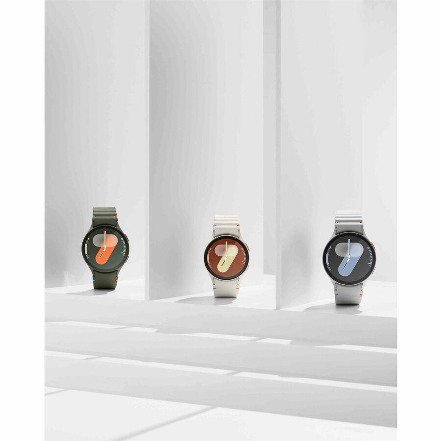 Alt View 3. Samsung - Samsung Galaxy Watch7 44mm, Silver, LTE - 44.4 mm - 44.4 mm - Heart Rate Monitor - Camera - Heart Rate, Sleep Quality, S - Silver.