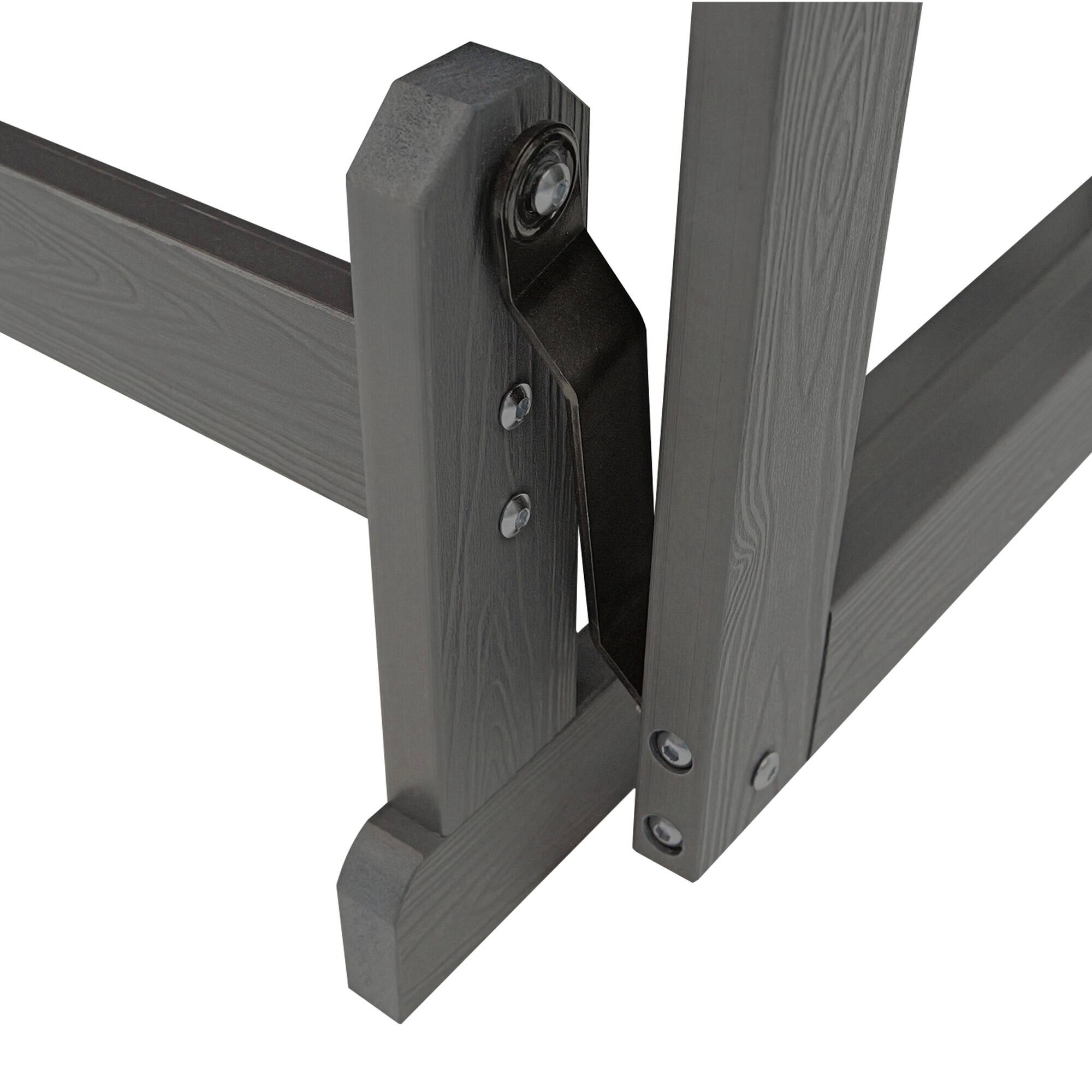 Alt View 8. Fortune Candy - Poly Lumber Patio Glider, HIPS Material Weather-Resistant Glider Bench for Outdoor Porch Garden - Gray.