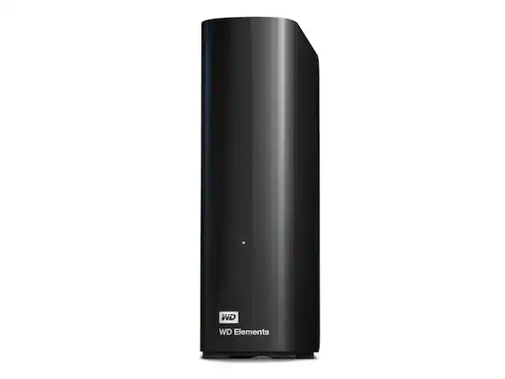 Front. Western Digital - WD Elements 22TB USB 3.0 Desktop External Hard Drive WDBWLG0220HBK-NESN Black - Black.