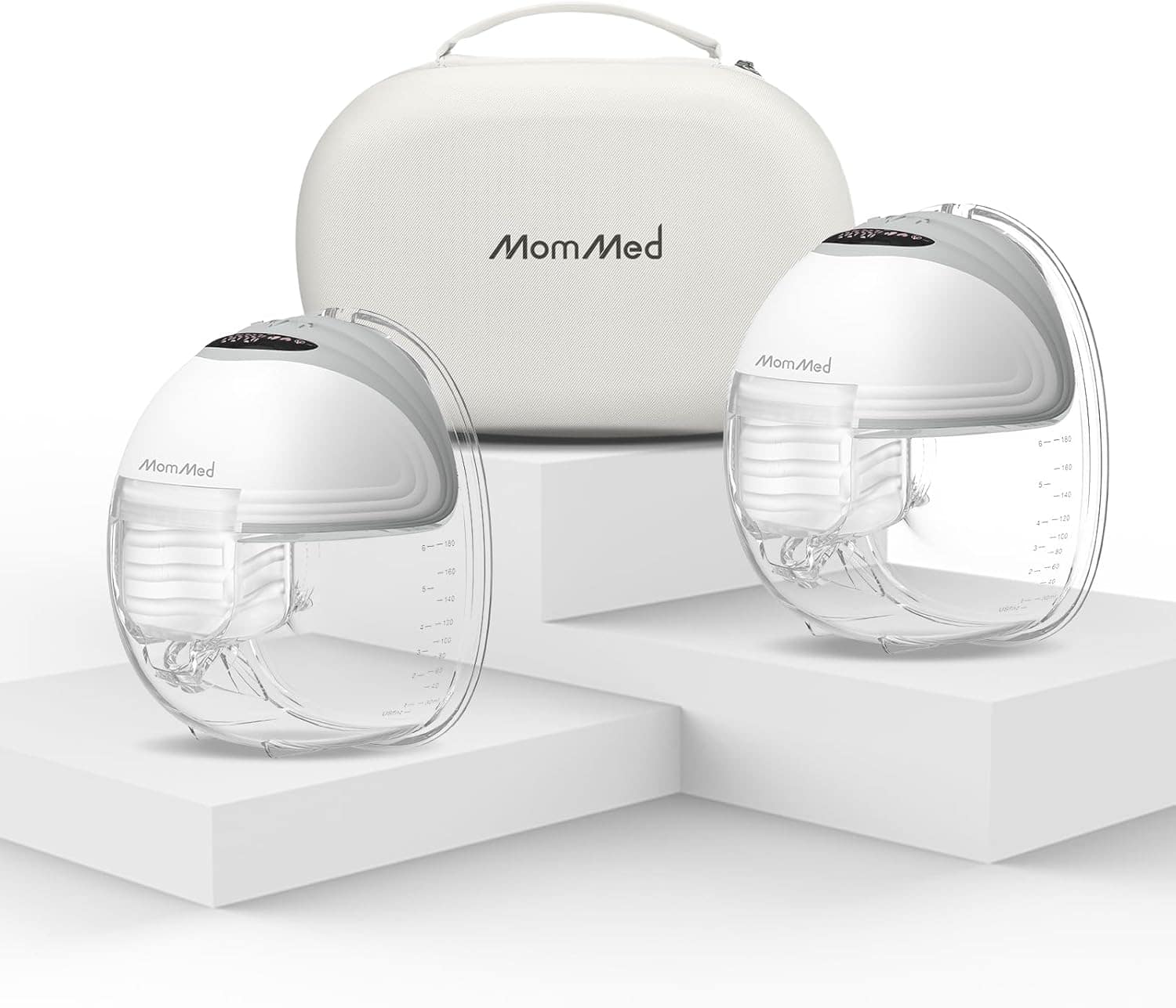 MomMed - Wearable Breast Pump – 3 Modes, 12 Suction Levels, <45dB Quiet, Lightweight, Portable, with Carrying Case - Gray price history on PriceWatchPro