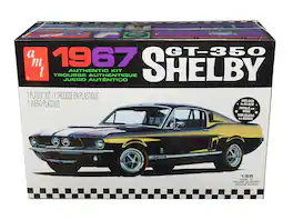Skill 2 Model Kit 1967 Ford Mustang Shelby GT350 Black 1/25 Scale Model by AMT - Multi