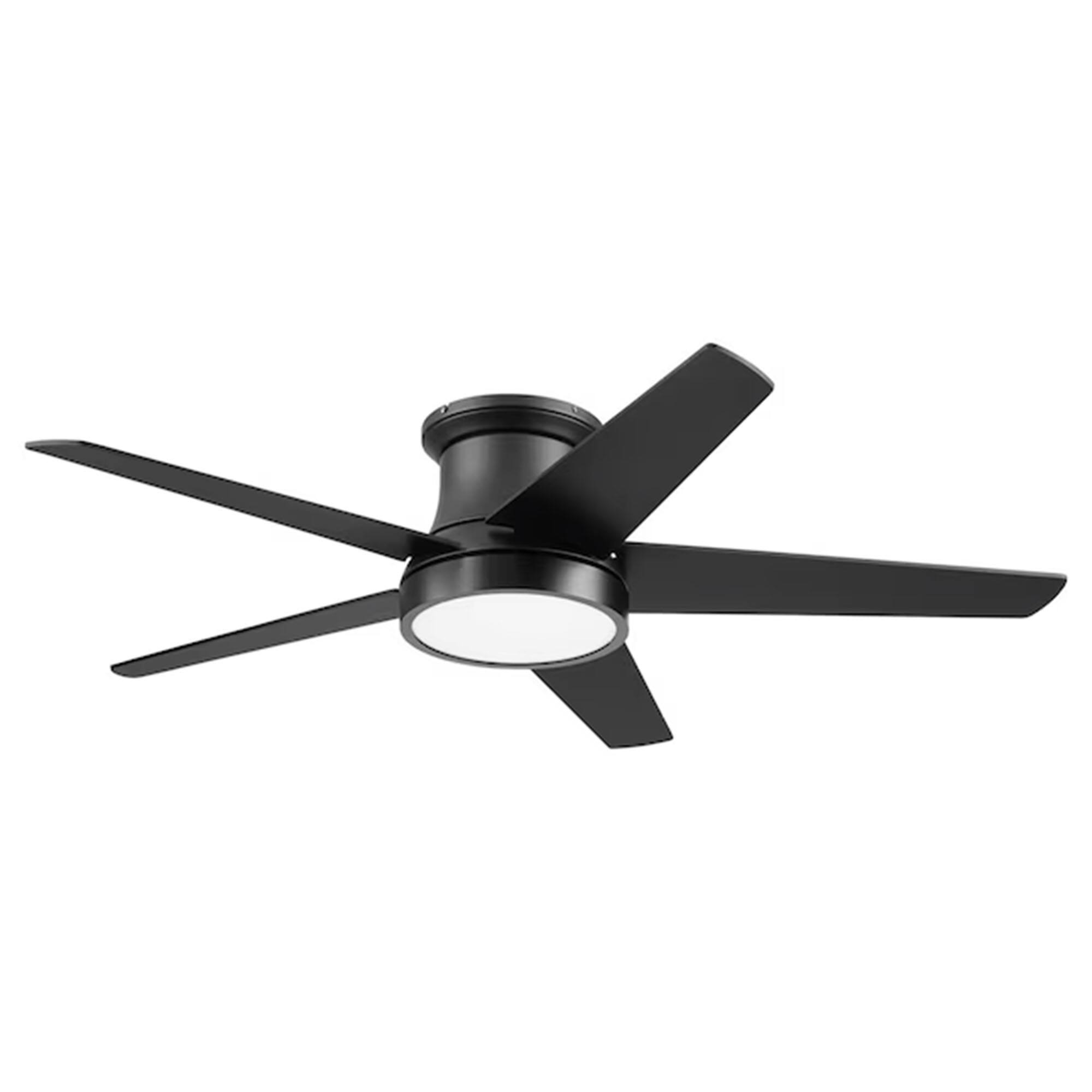 Front. Honeywell - Honeywell 52" Modern Ceiling Fan LED Remote 5 Blade Indoor Tynesdale, Black - Matte Black.