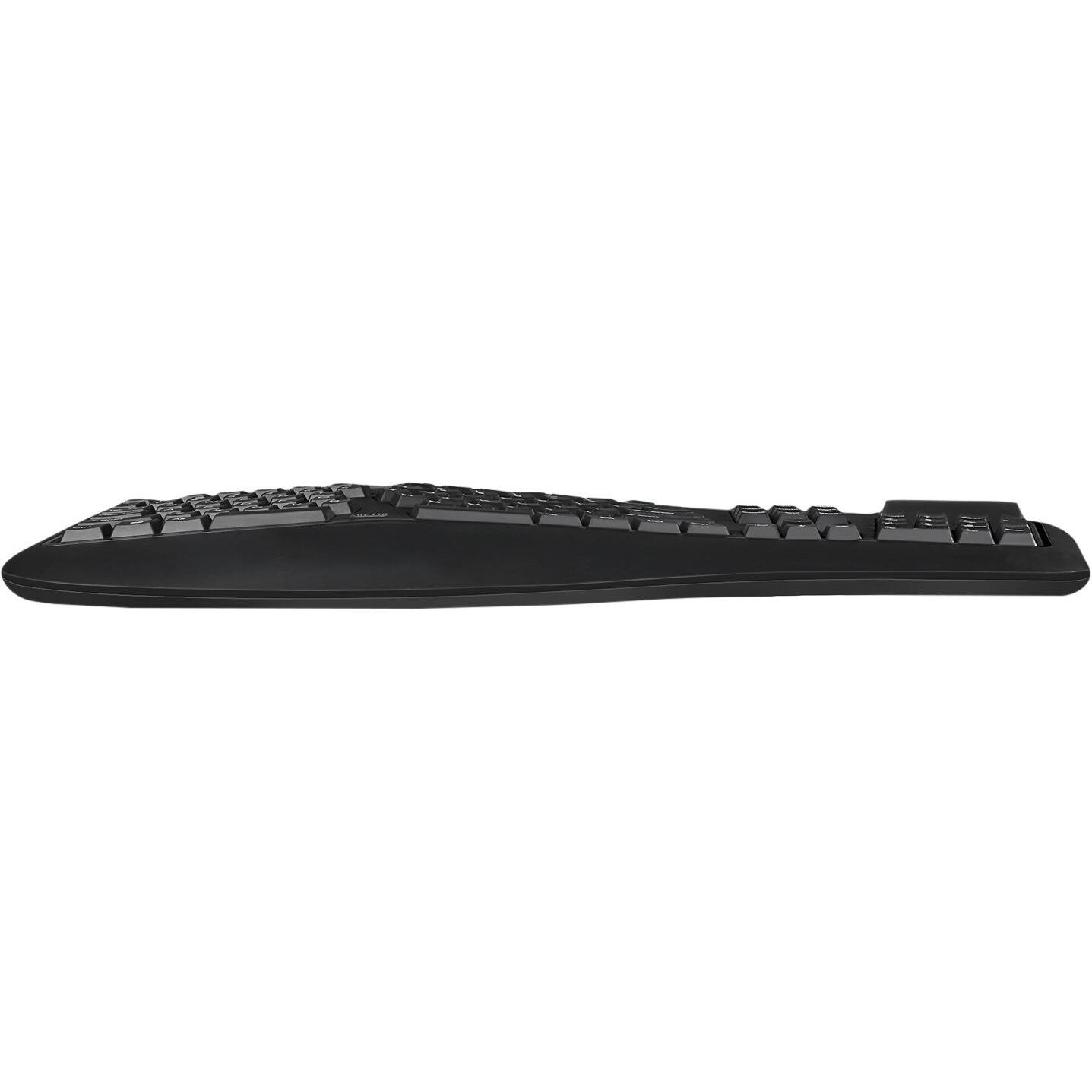 Alt View 2. Adesso - Adesso Desktop Ergonomic Smart Card Reader Keyboard (TAA Compliant) - Cable Connectivity - USB Interface - 105 Key(s) - Black.