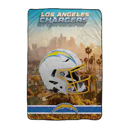 Pegasus - Los Angeles Chargers 66" x 95" Oversized Skyline Series Helmet Ultra Cozy Blanket - Multicolor