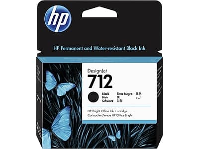 HP 712 Standard Yield Ink Cartridge, Prints Up to 450 Pages Black