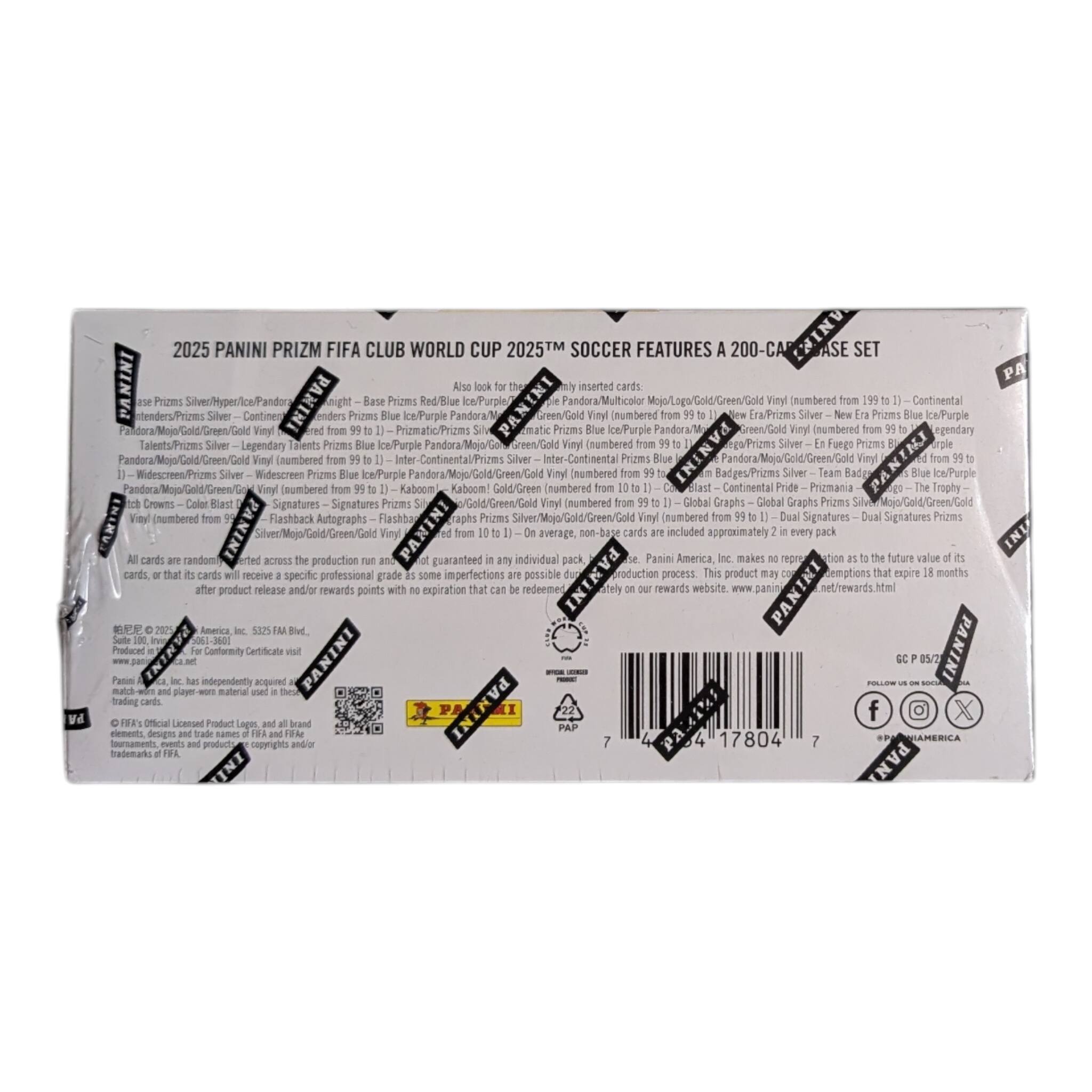 2025 PANINI PRIZM FIFA CLUB WORLD CUP 2025™ SOCCER FEATURES A 200-CARD BASE SET

- Prizm Silver/Hyperfice/Pandora Silver
- Prizm Ice/Purple Red/Biur Pandora/Multicolor
- Prizm Ice/Purple/ PANINI Green/Gold Pandora/Multicolor
- Prizm Ice/Purple Pandora/Multicolor
- Prizm Ice/Purple Pandora/Multicolor
- Prizm Ice/Purple Pandora/Multicolor
- Prizm Ice/Purple Pandora/Multicolor
- Prizm Ice/Purple Pandora/Multicolor
- Prizm Ice/Purple Pandora/Multicolor
- Prizm Ice/Purple Pandora/Multicolor
- Prizm Ice/Purple Pandora/Multicolor
- Prizm Ice/Purple Pandora/Multicolor
- Prizm Ice/Purple Pandora/Multicolor
- Prizm Ice/Purple Pandora/Multicolor
- Prizm Ice/Purple Pandora/Multicolor
- Prizm Ice/Purple Pandora/Multicolor
- Prizm Ice/Purple Pandora/Multicolor
- Prizm Ice/P