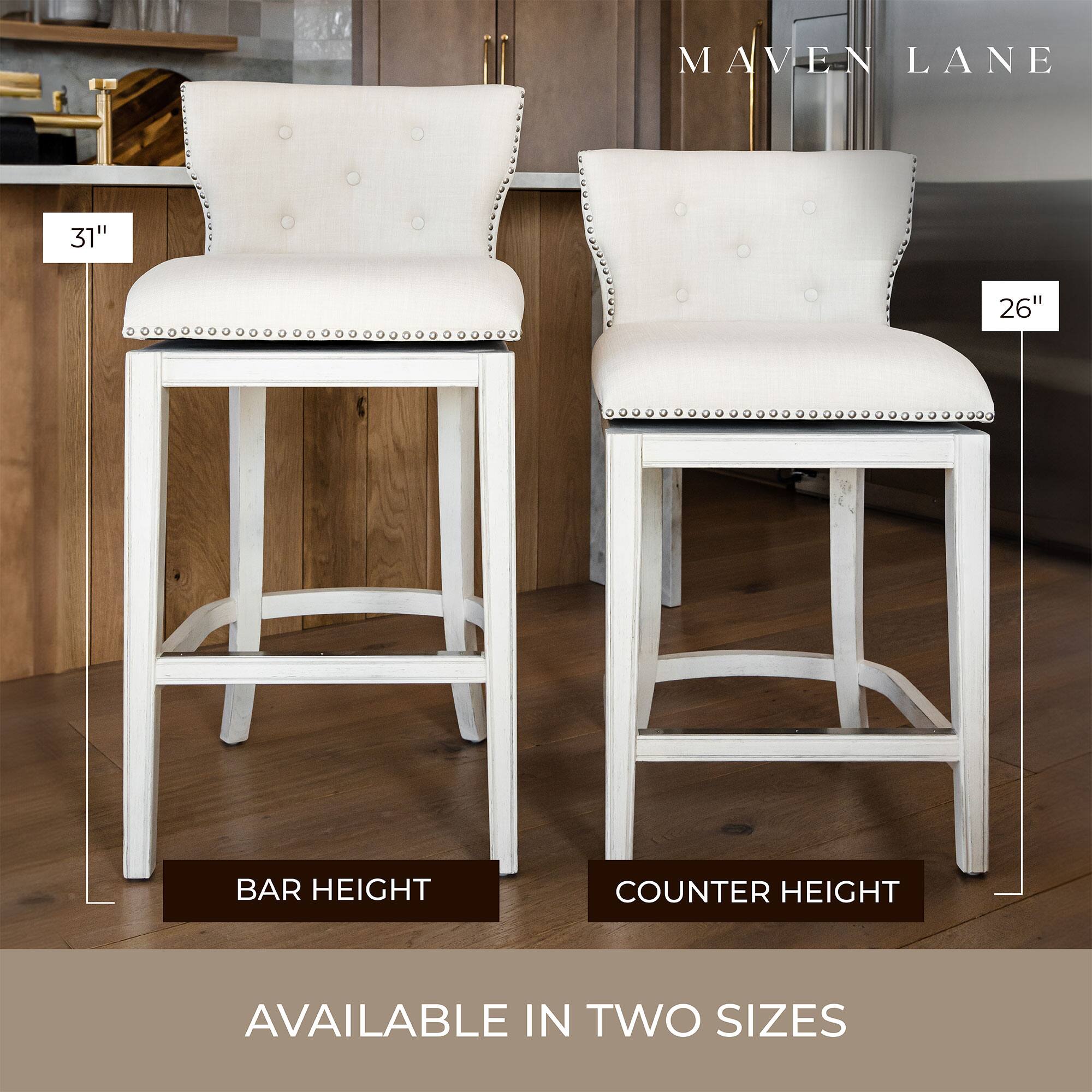 MAVEN LANE

31" BAR HEIGHT

26" COUNTER HEIGHT

AVAILABLE IN TWO SIZES