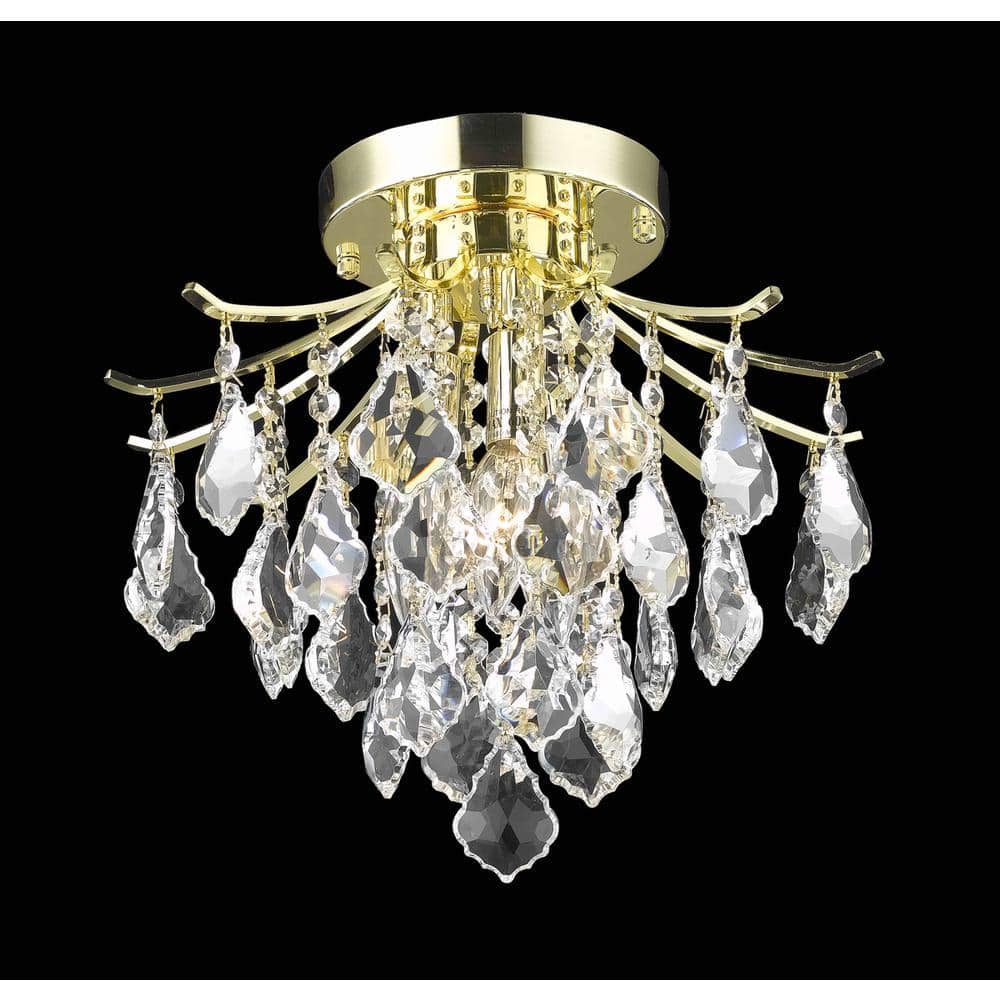 Living District - Amelia Collection Flush Mount D12in H12in Lt:3 Finish - Gold price history on PriceWatchPro