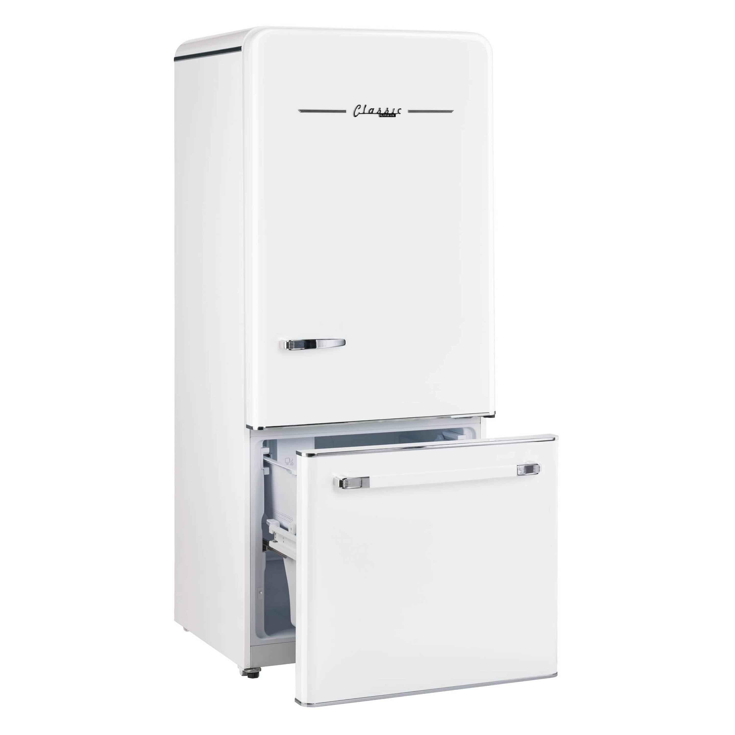 Alt View 21. Unique Appliances - 30 in. Wide Classic Retro 30 in 17.7 cu. ft. Frost Free Retro Bottom Freezer Refrigerator - Marshmallow White.